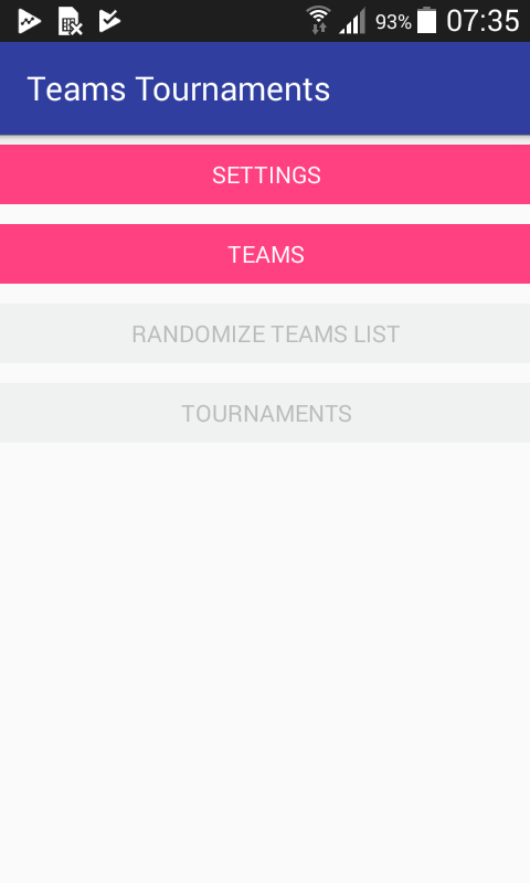 Teams Tournaments App