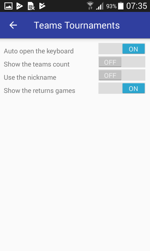 App Settings