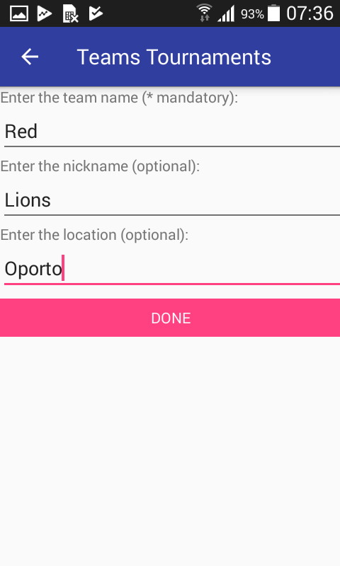 App Data Entry